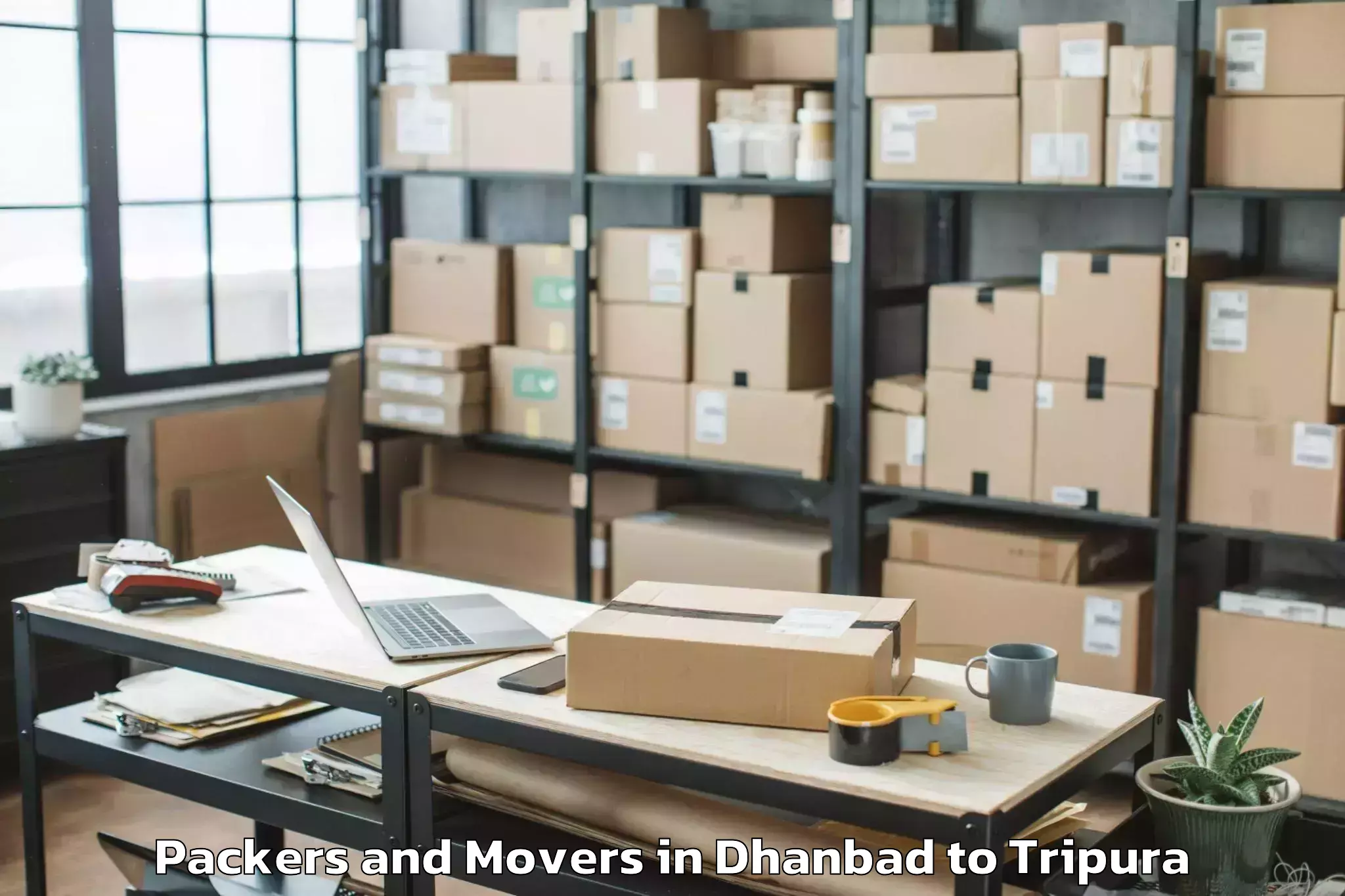 Book Dhanbad to Melaghar Packers And Movers Online